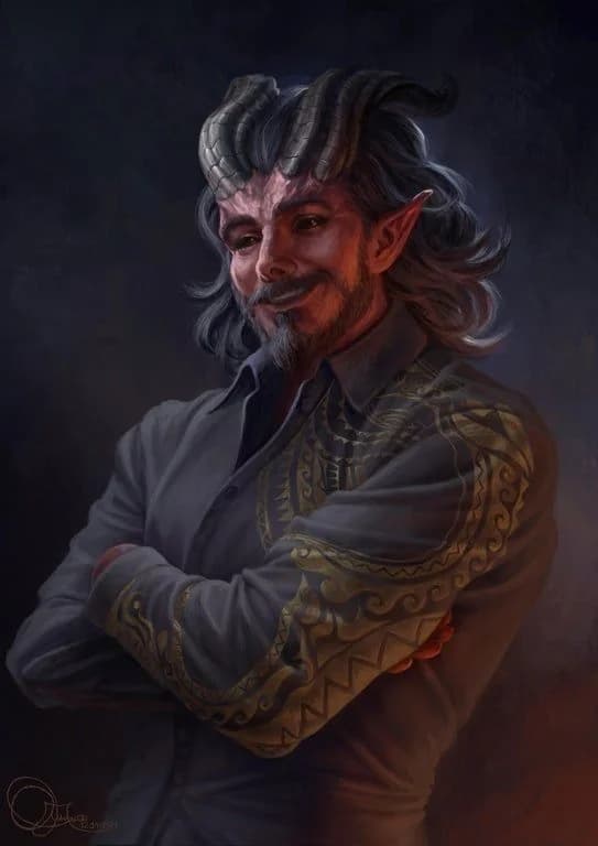 Portrait d'un Tiefling